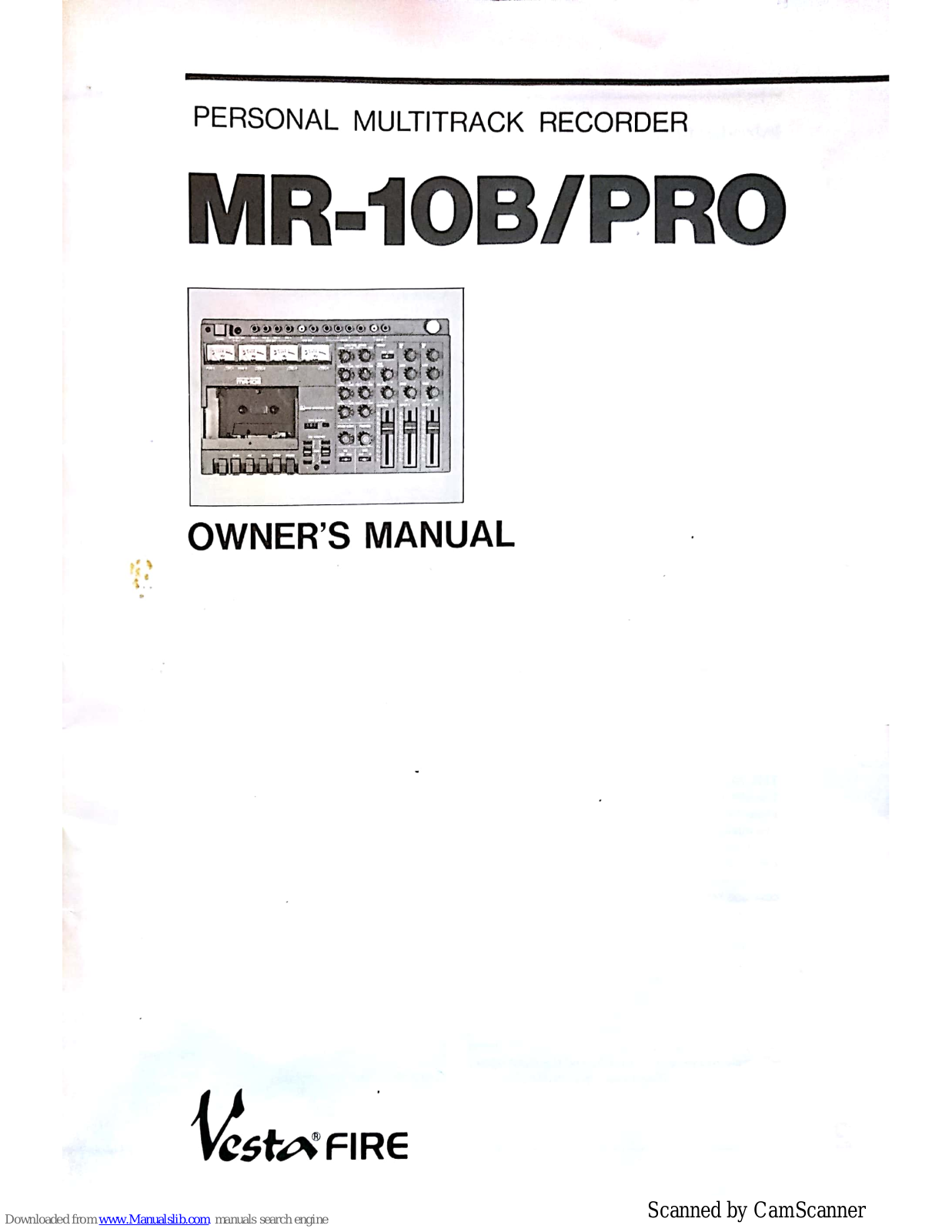 Vesta Fire MR-10B/PRO Owner's Manual