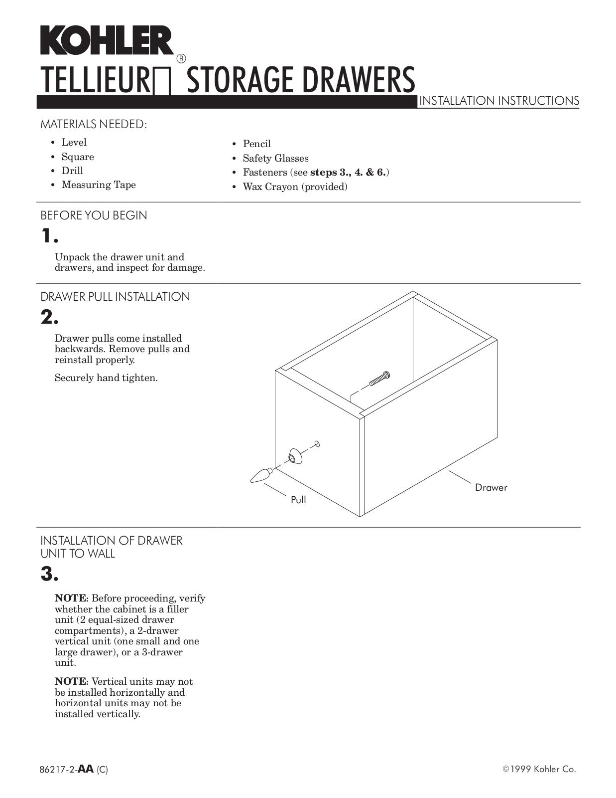 Kohler K-3106-F2 User Manual