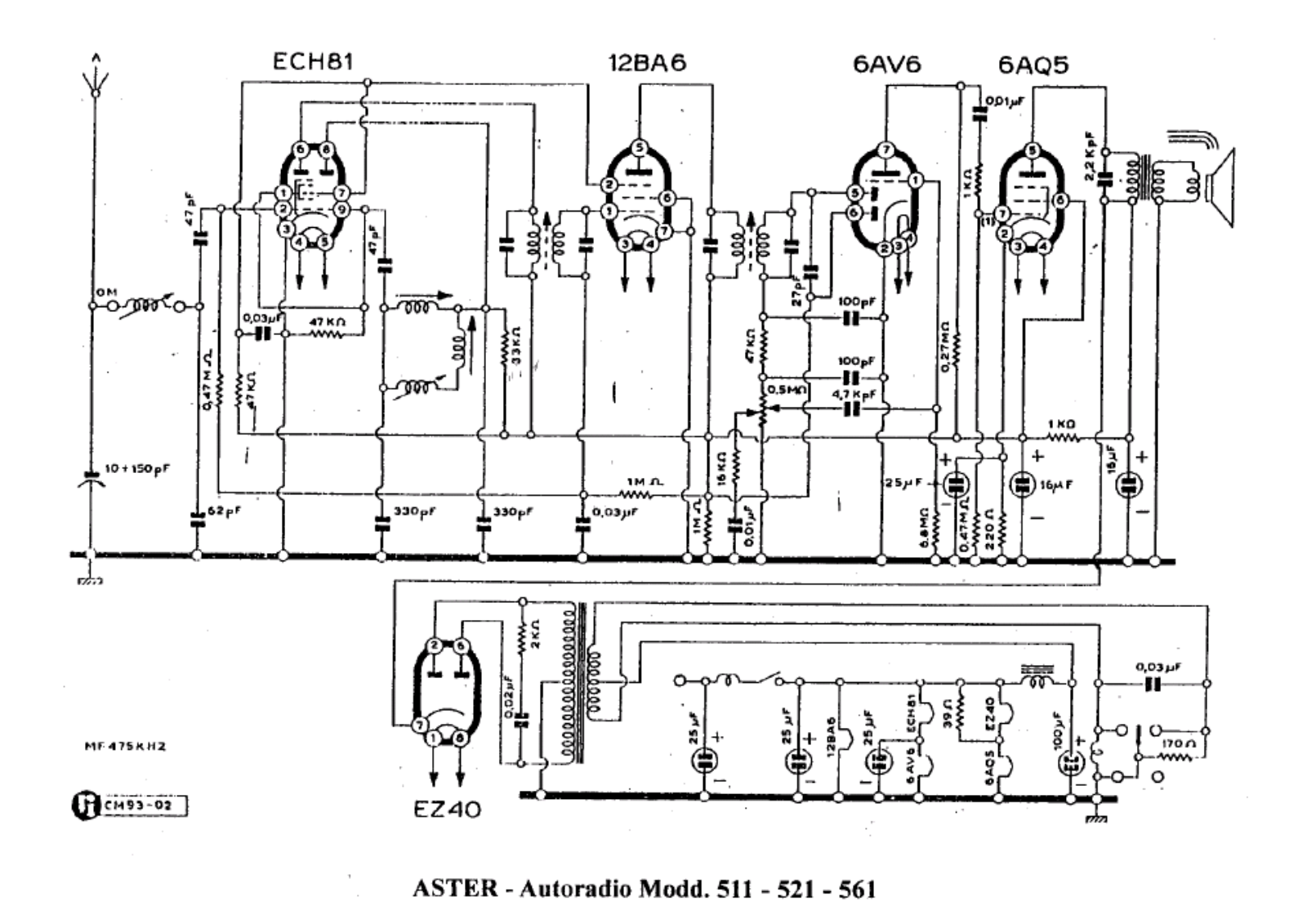 Aster 511, 521, 561 schematic - ManualMachine.com