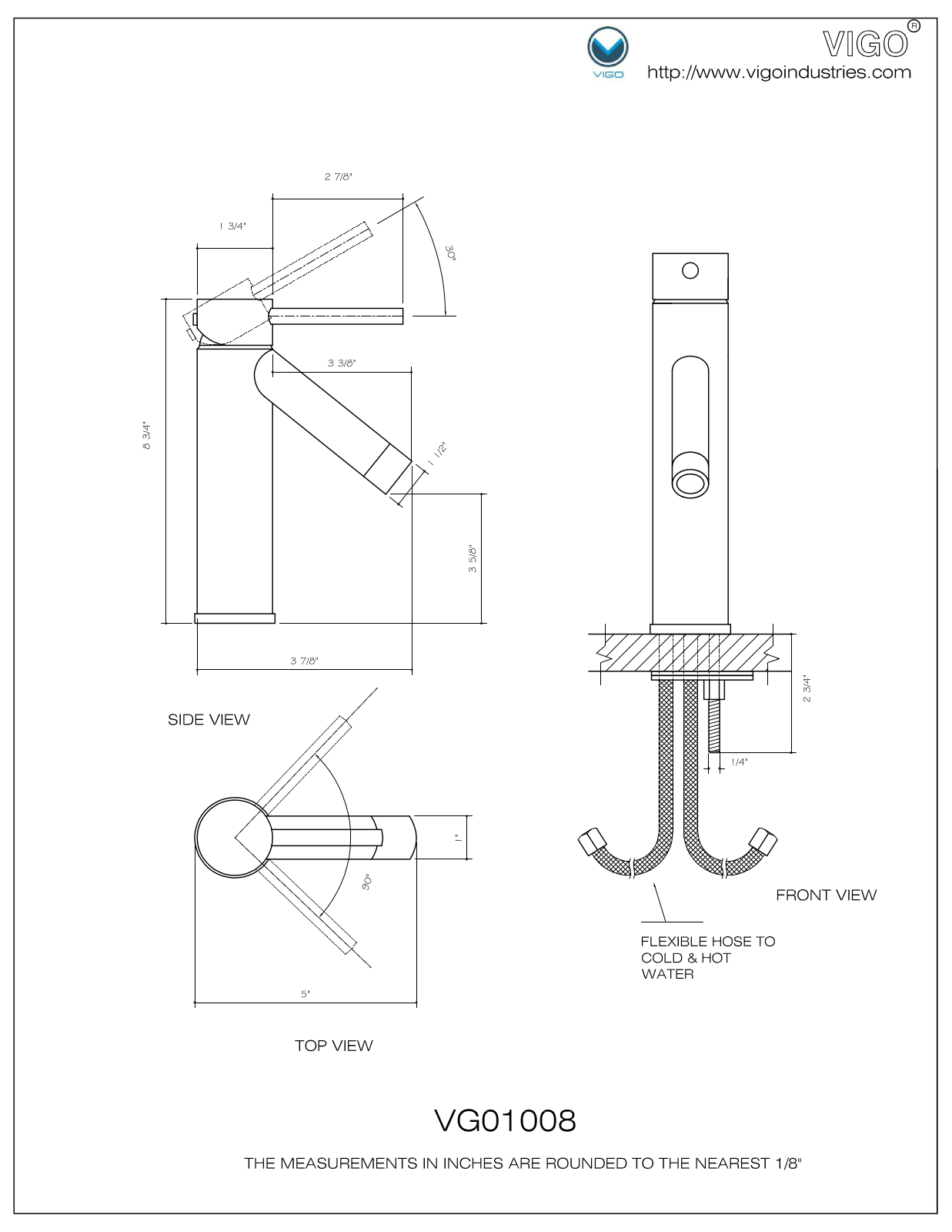 Vigo VG01008CH Installation Manual