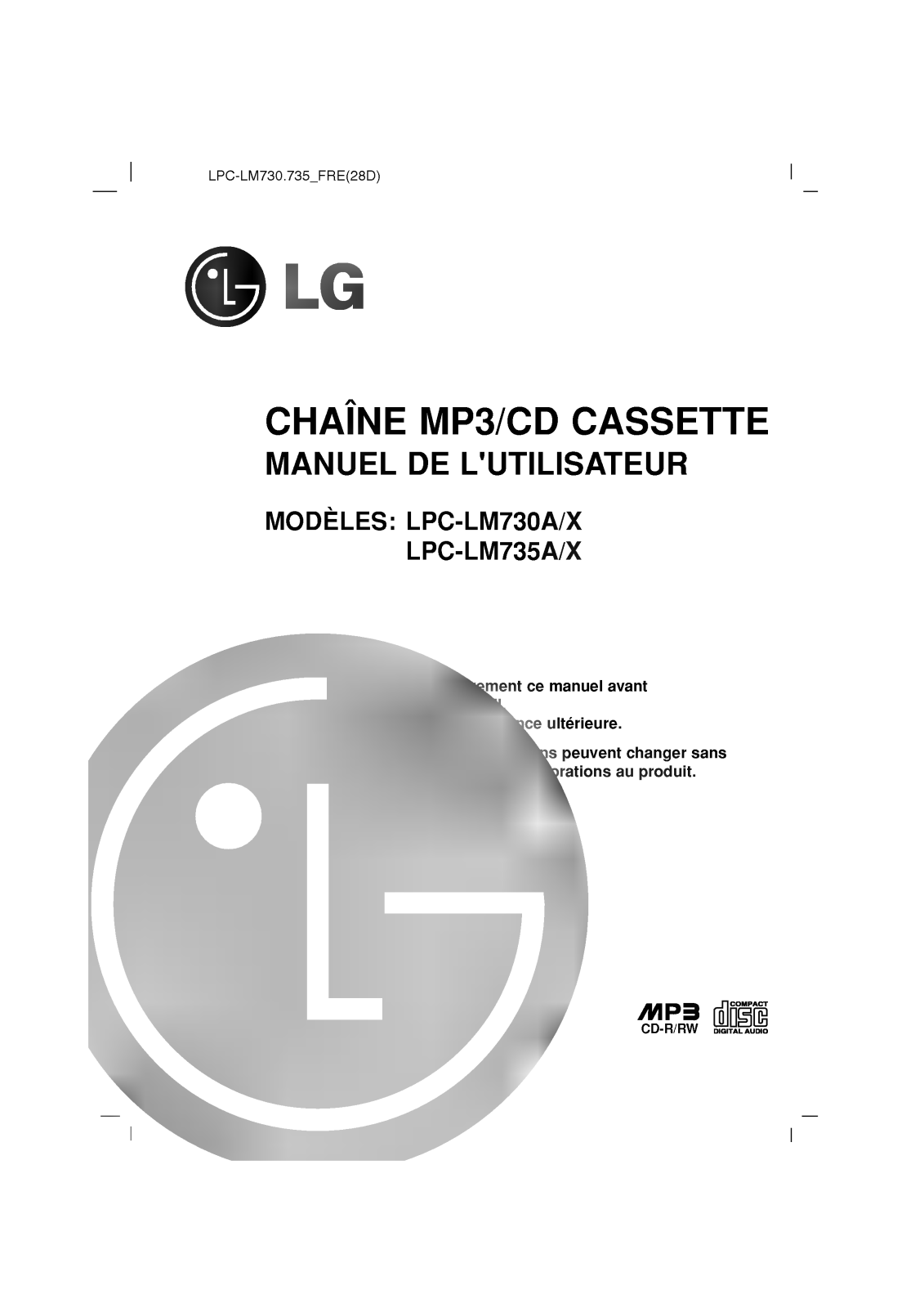 LG LPC-LM735A Owner’s Manual