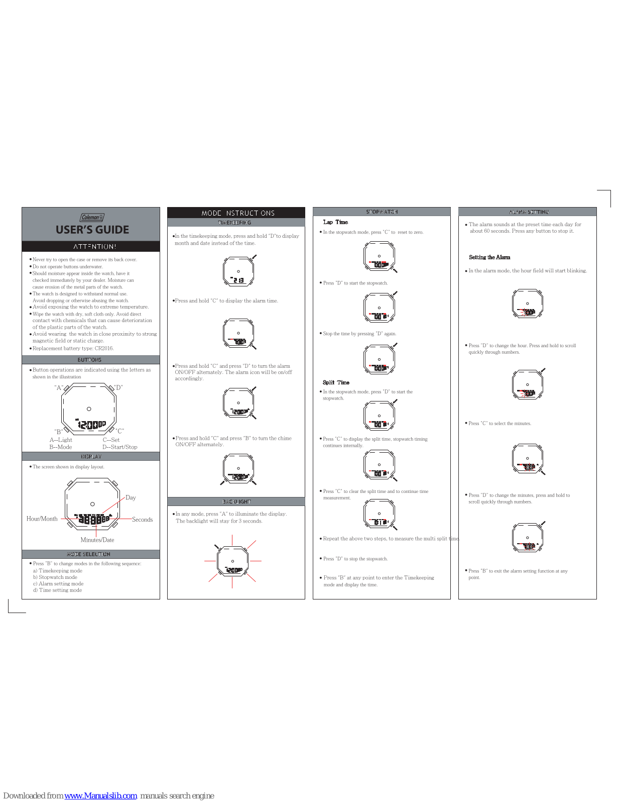 Coleman 40-844, 40-849, 40-905, UPC-658C User Manual