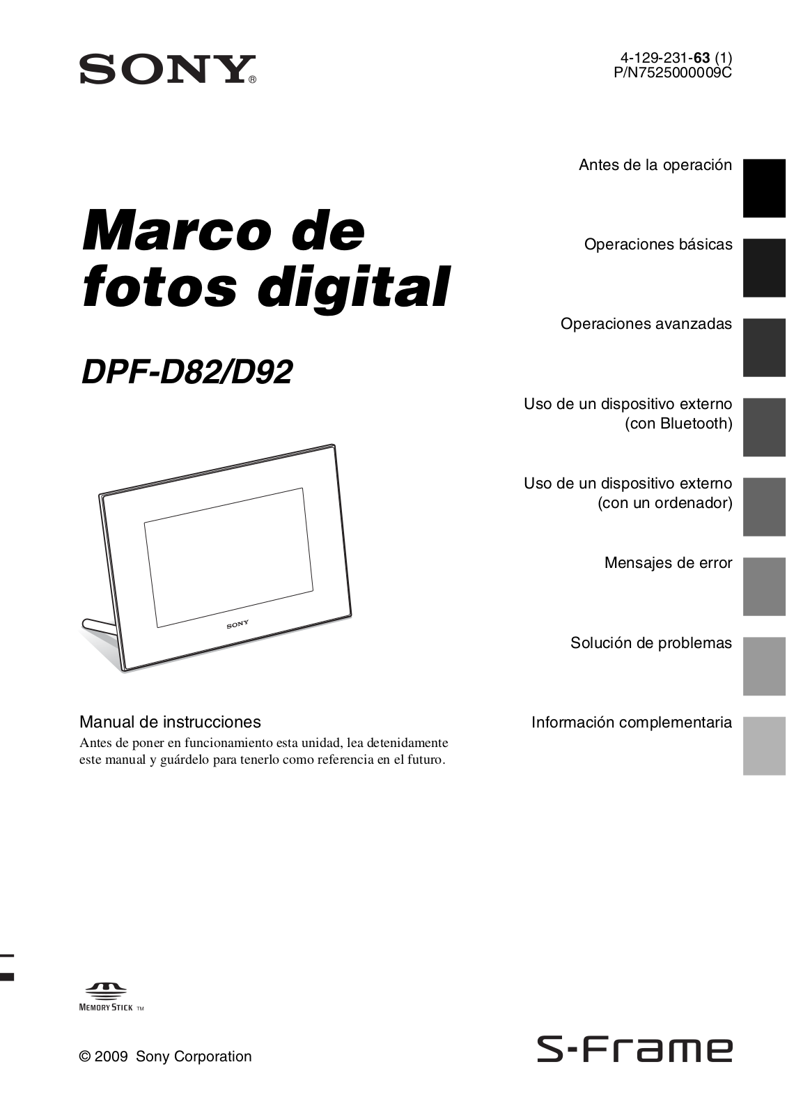 Sony DPF-D82 User Manual