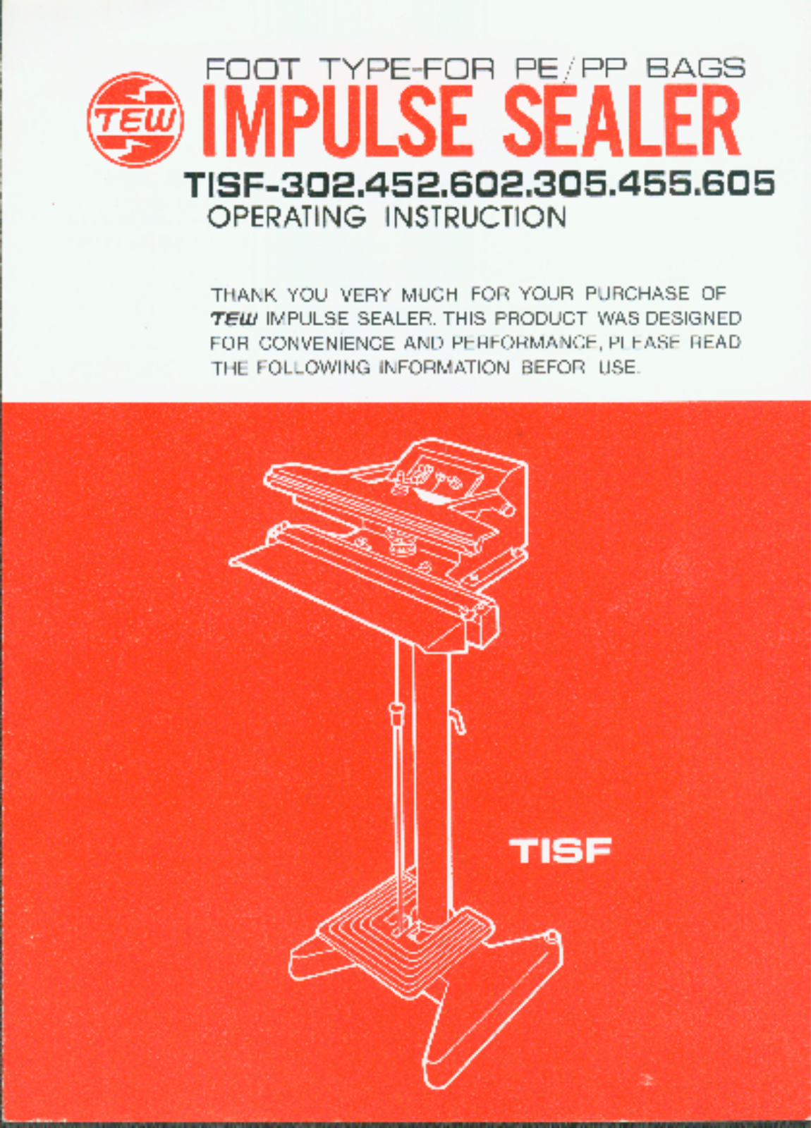 Heat Seal TISF-302 Installation  Manual