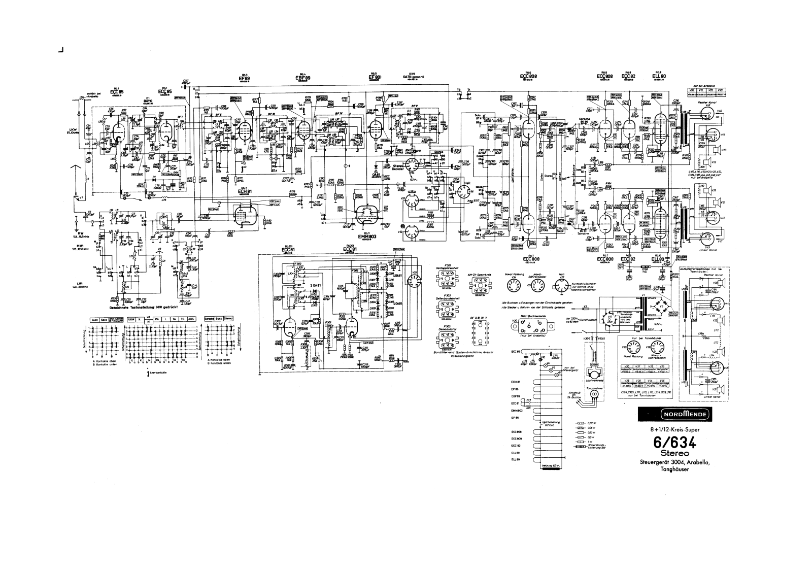 Nordmende 6-634 Schematic