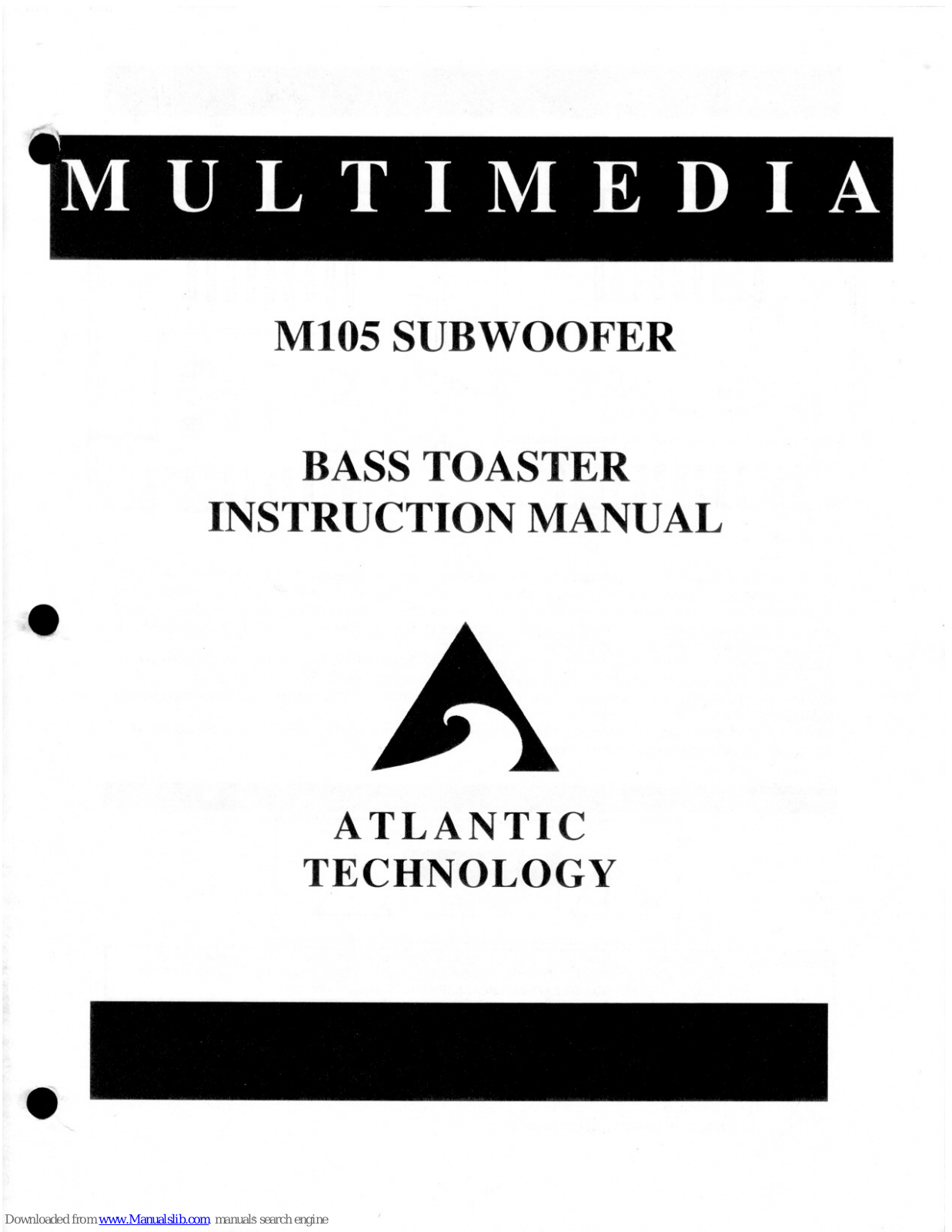 Atlantic Technology M105 Instruction Manual