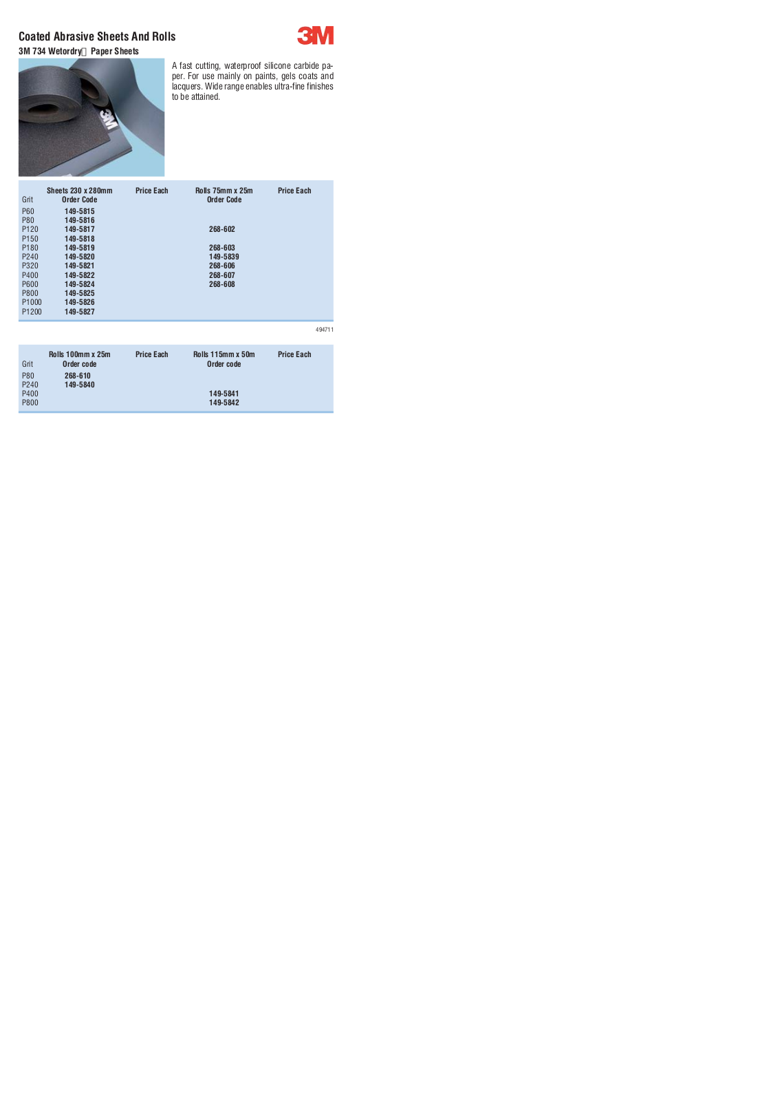 3M 734 User Manual