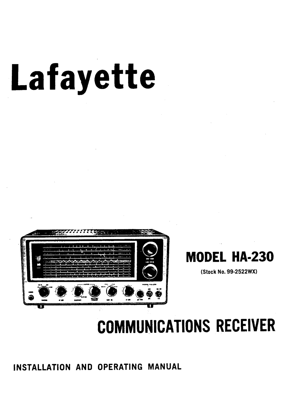 Lafayette HA-230 Service Manual