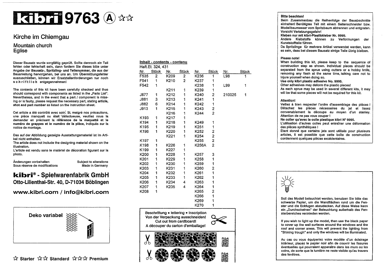 Kibri 9763 User Manual