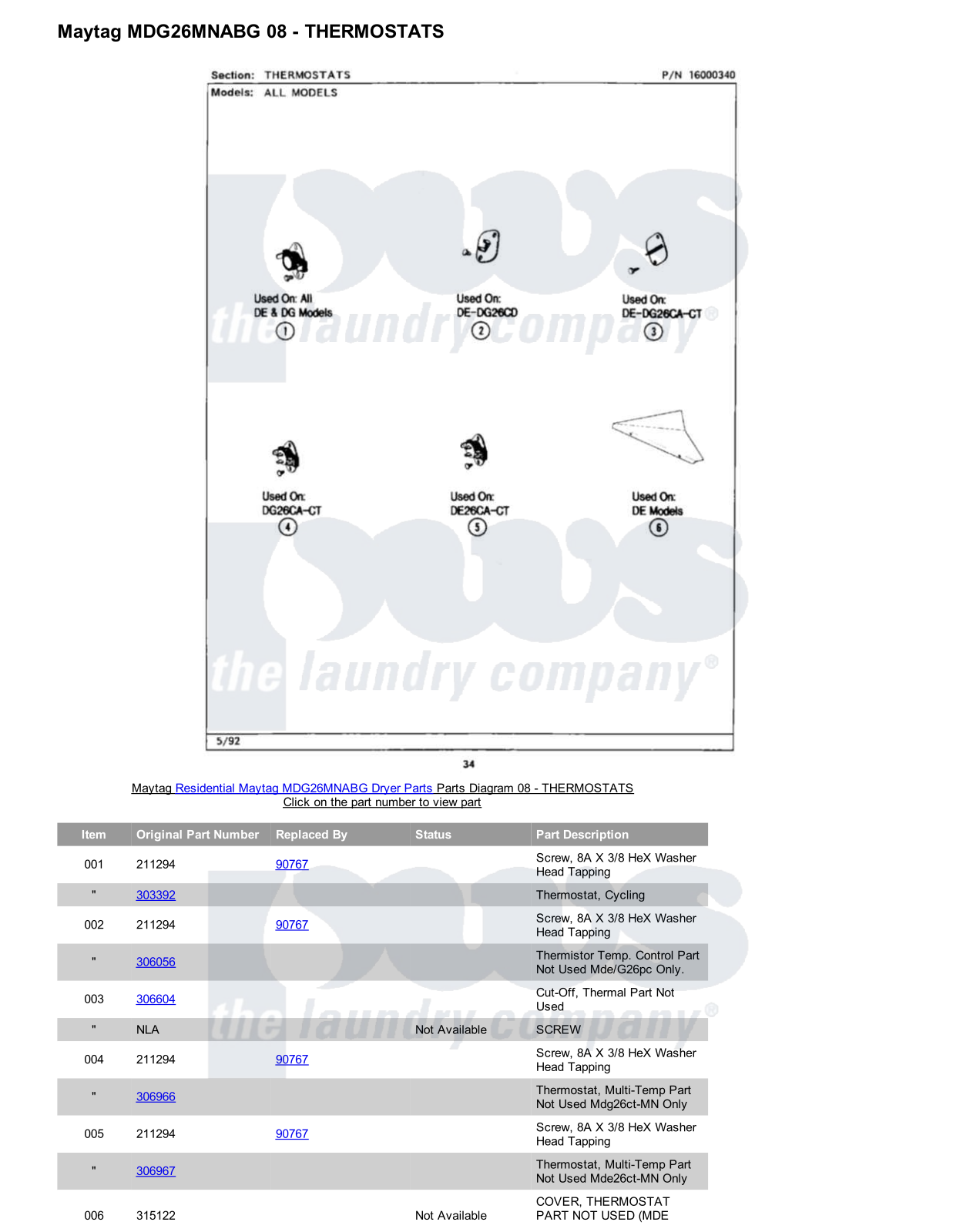 Maytag MDG26MNABG Parts Diagram