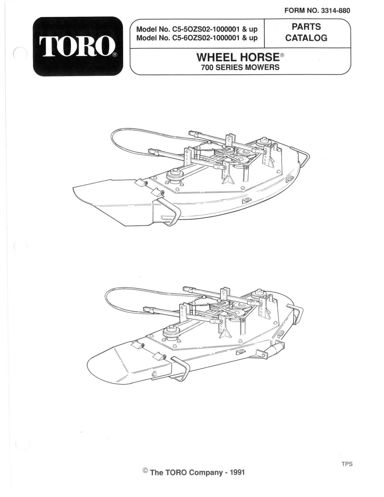 Toro C5-50ZS02, C5-60ZS02 Parts Catalogue