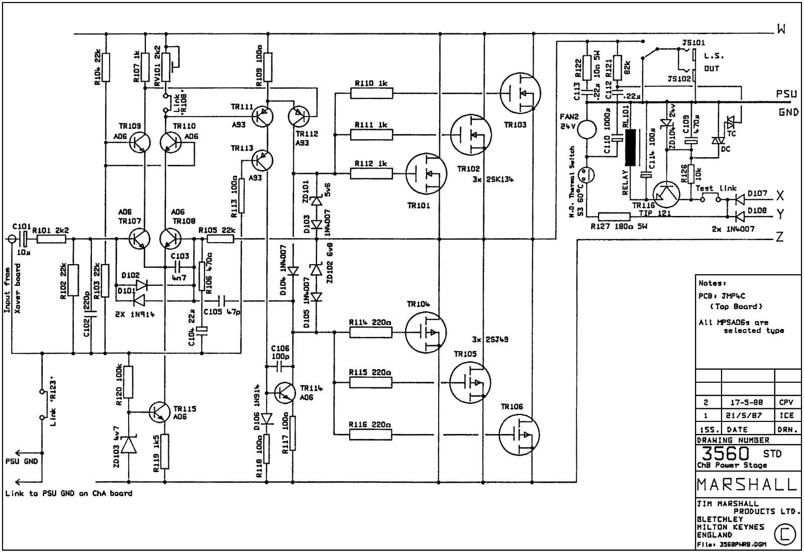 Marshall 3560 Schematic