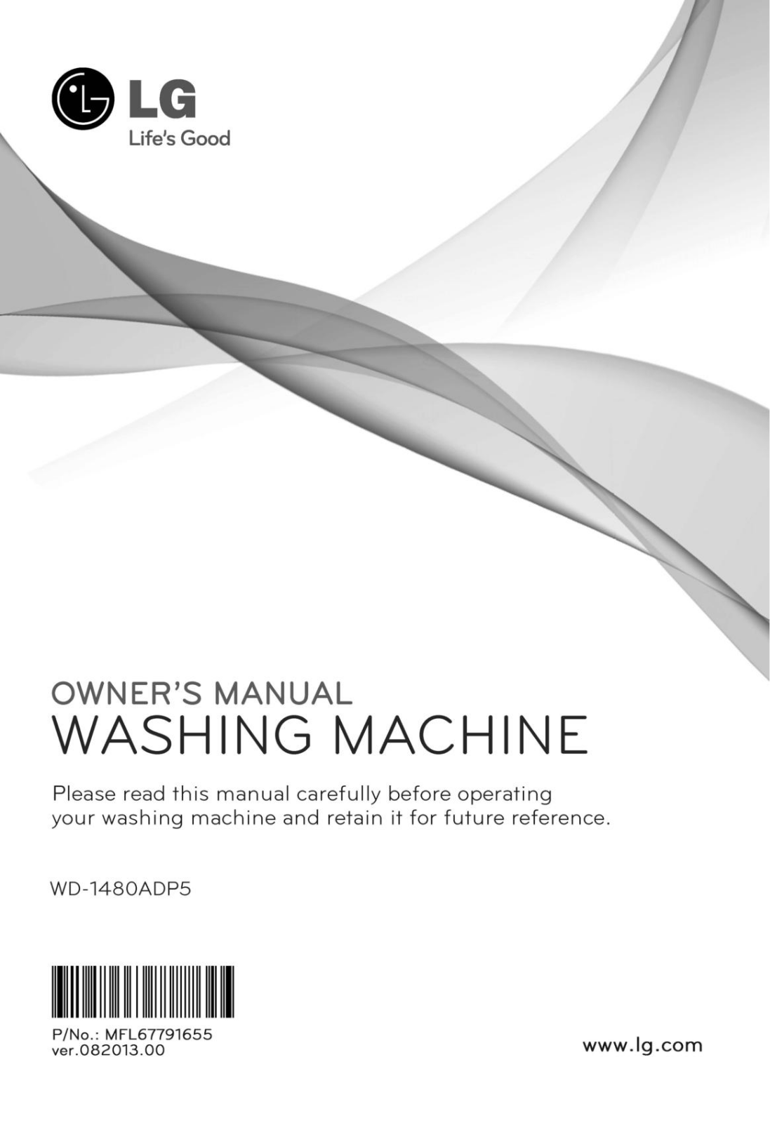 LG WD-1480ADP5 Owner's Manual