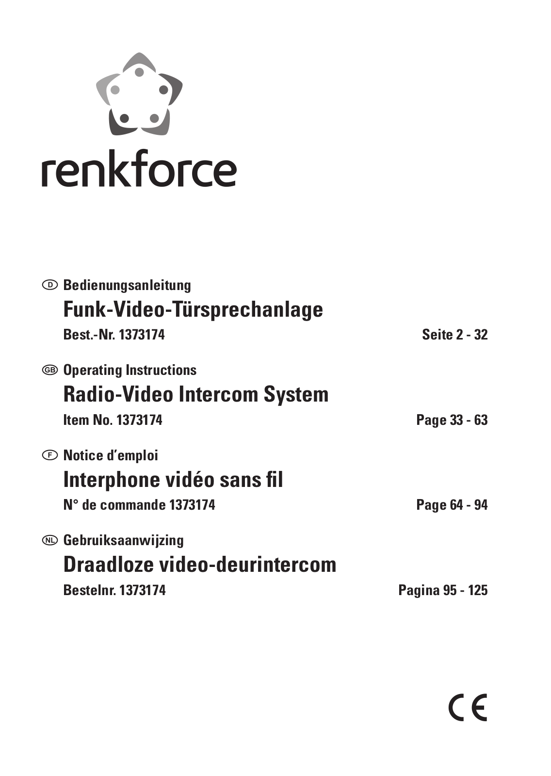 Renkforce 1373174 Operating Instructions