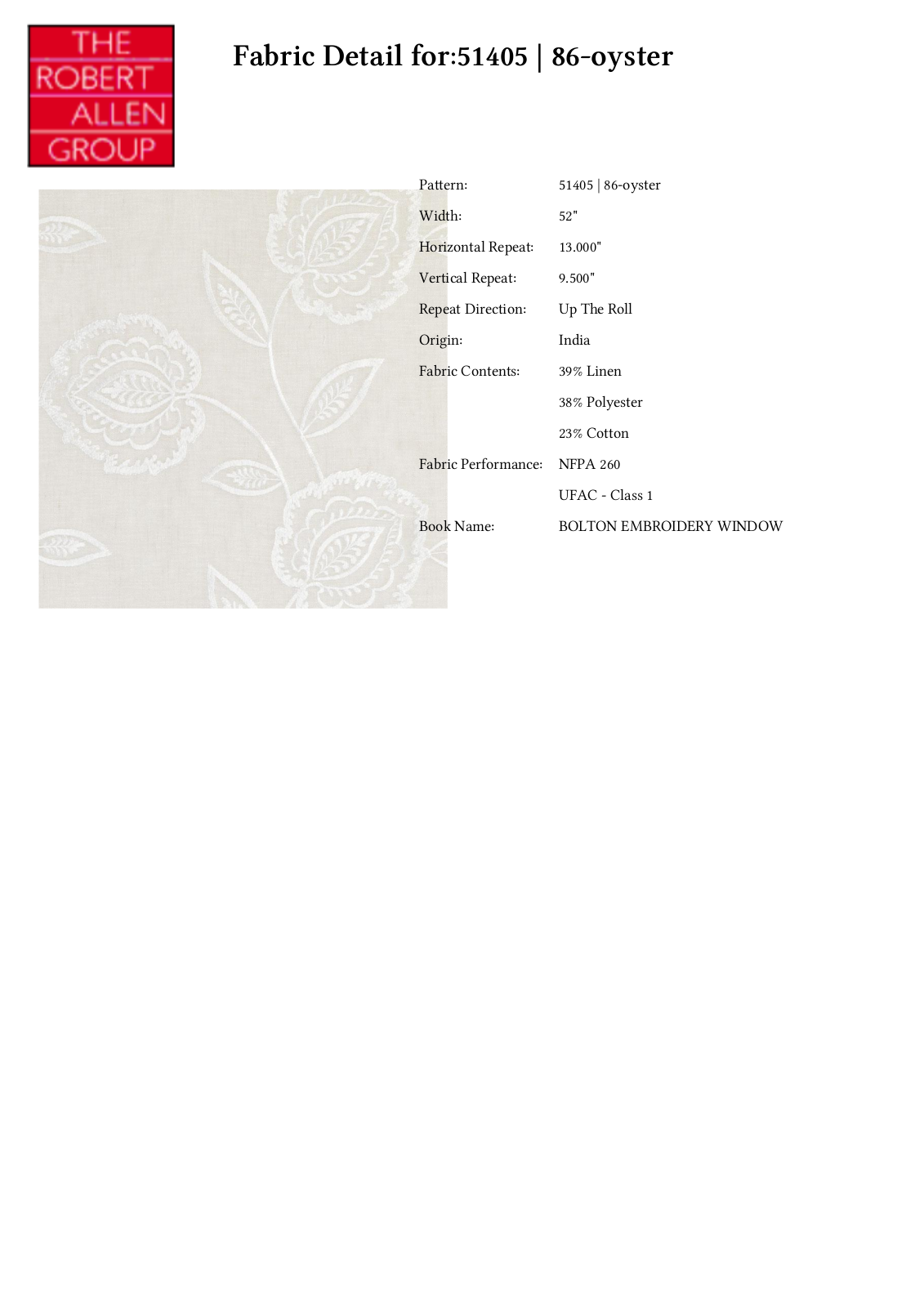 Duralee CRAL3983 Specifications - ManualMachine.com