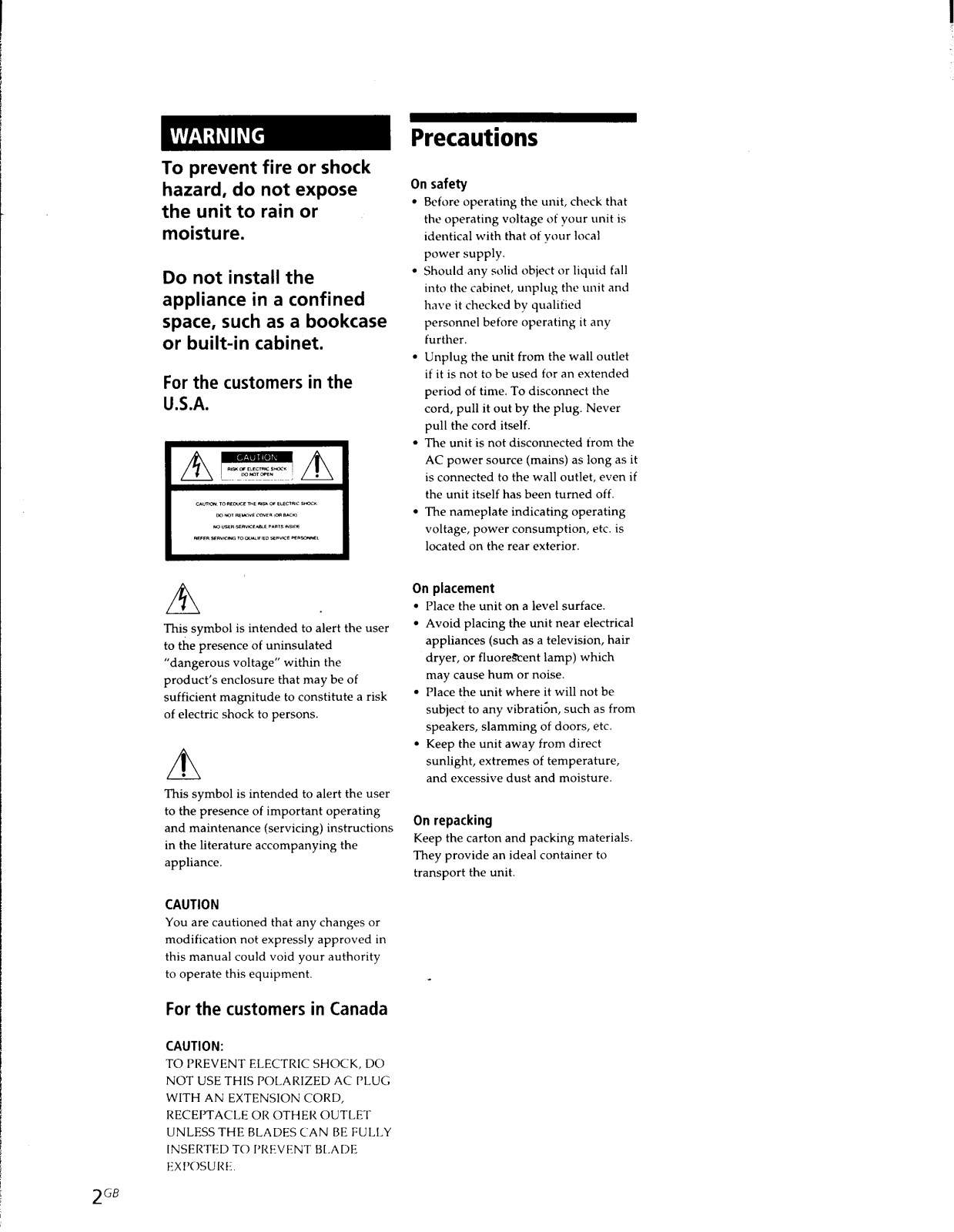 Sony PSLX-250-H Owners manual