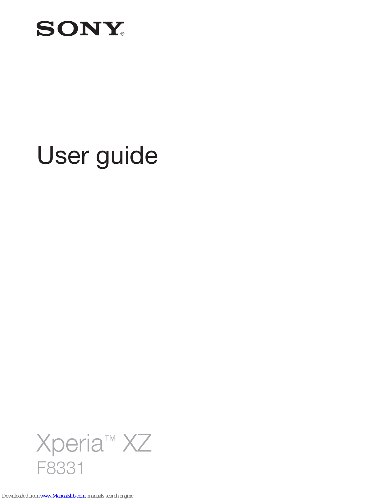 Sony Xperia XZ F8331, Xperia X Compact F5321 User Manual