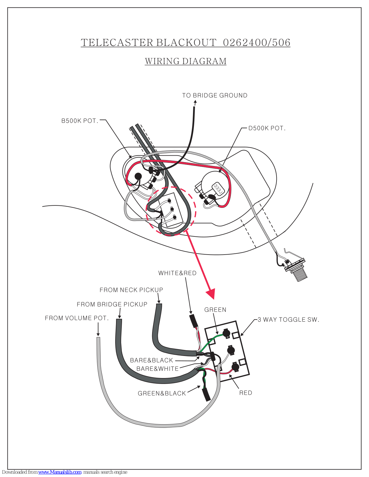 Fender Telecaster Blackout Wiring Diagram