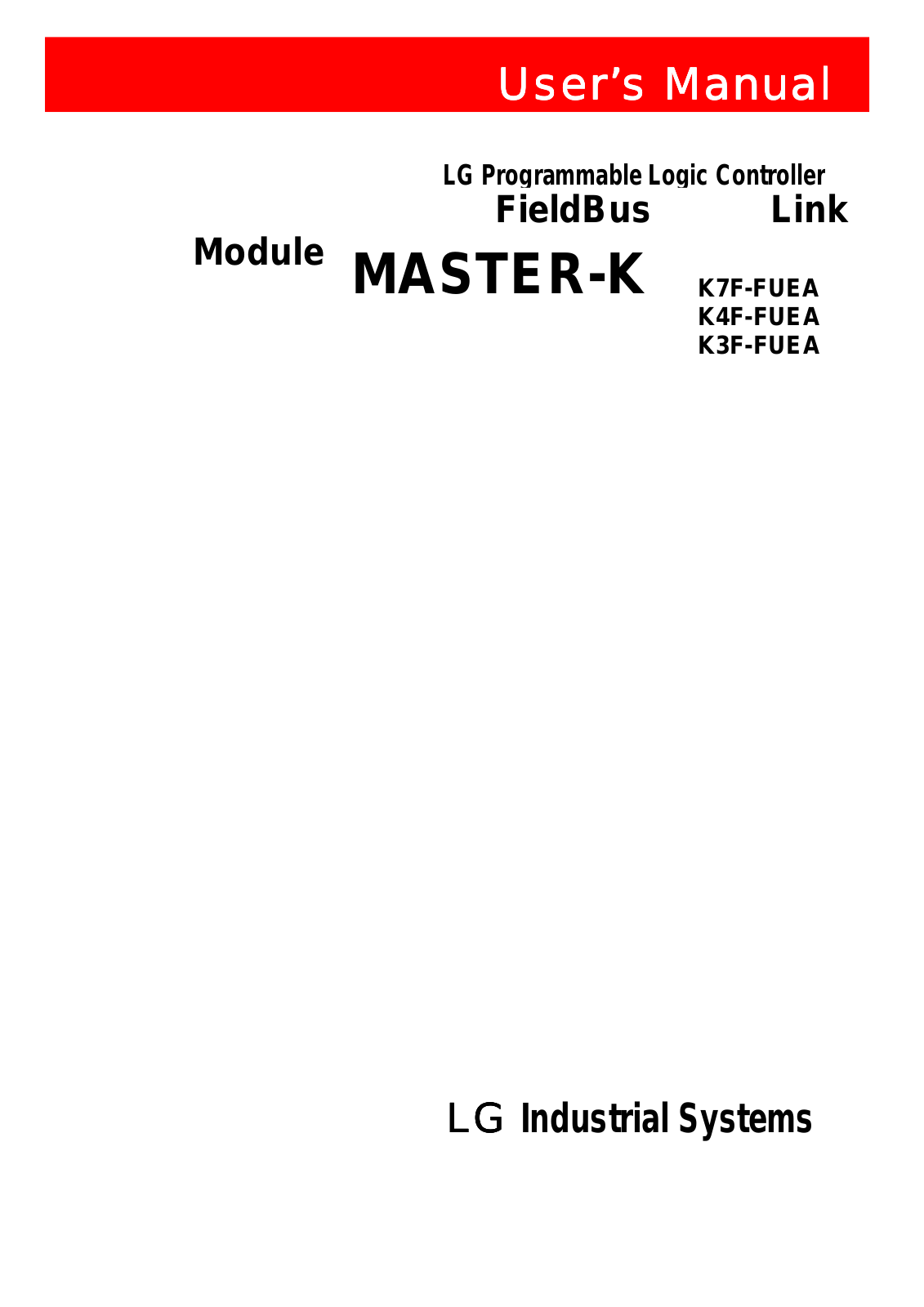 LG Electronics K3F-FUEA, K4F-FUEA, K7F-FUEA User Manual