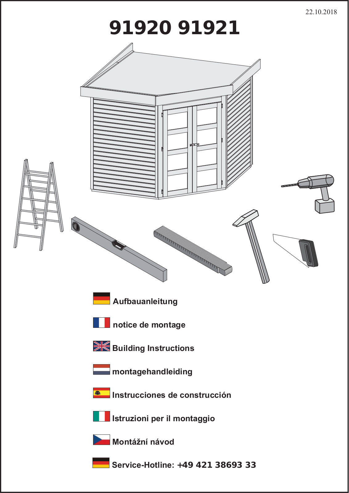 Karibu 91920, 91921 Assembly instructions