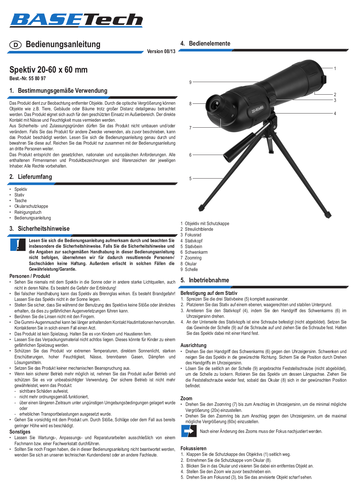 Basetech 55 80 97 User guide