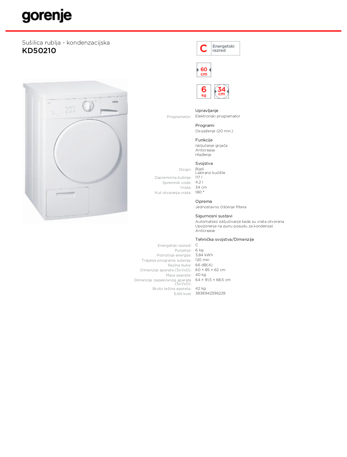 Gorenje KD50210 BROCHURE