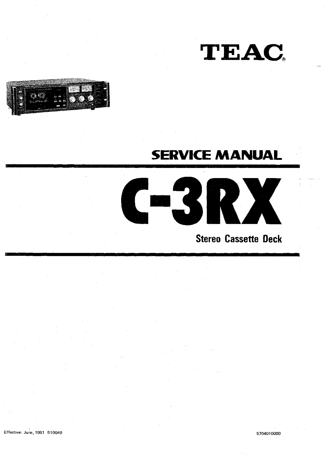 TEAC C-3-RX Service manual