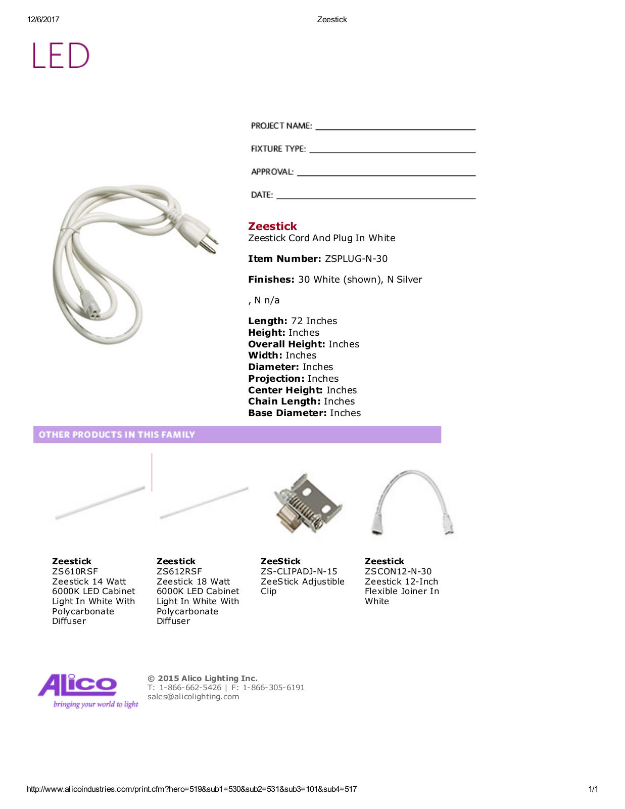 Alico LED1986 Specifications - ManualMachine.com