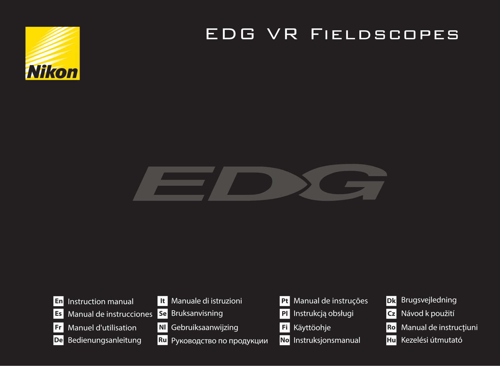 Nikon EDG VR Fieldscope Instructions for use