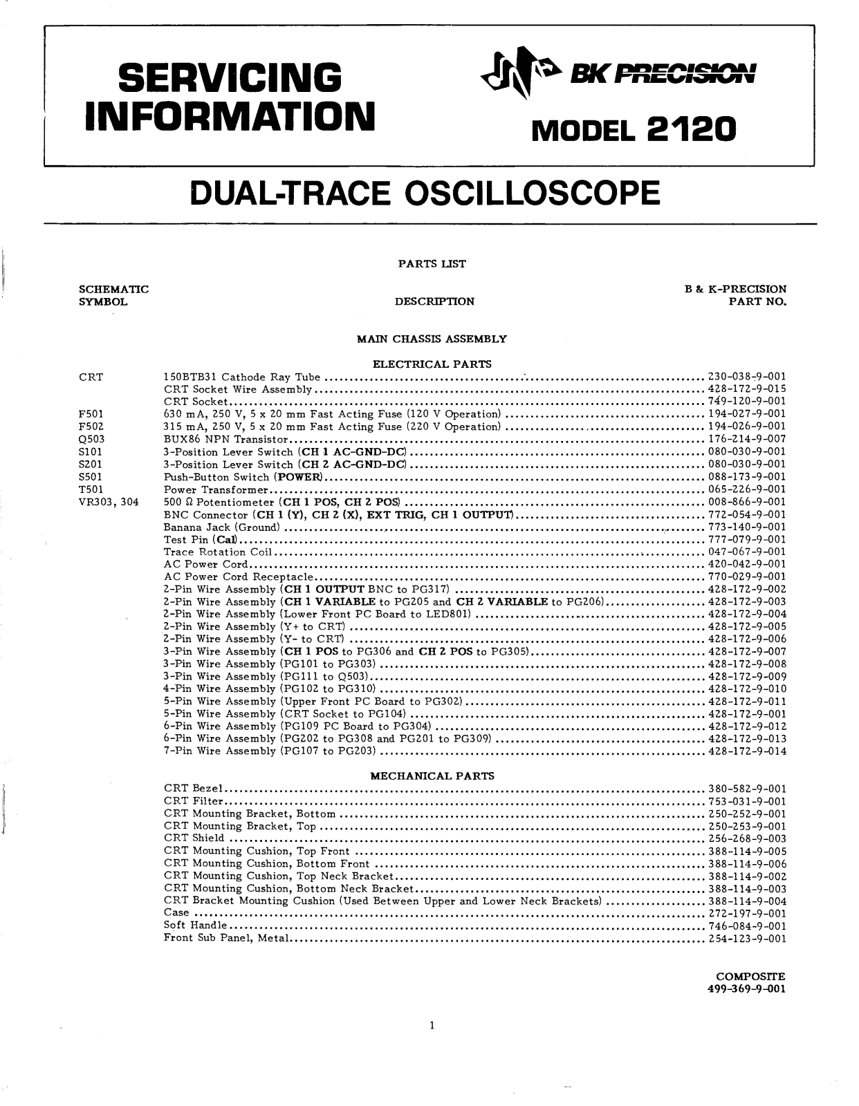 BK Precision 2120 Service Manual