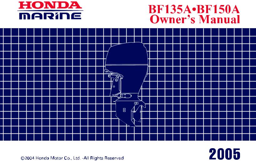Honda BF135, BF150 Owner's Manual