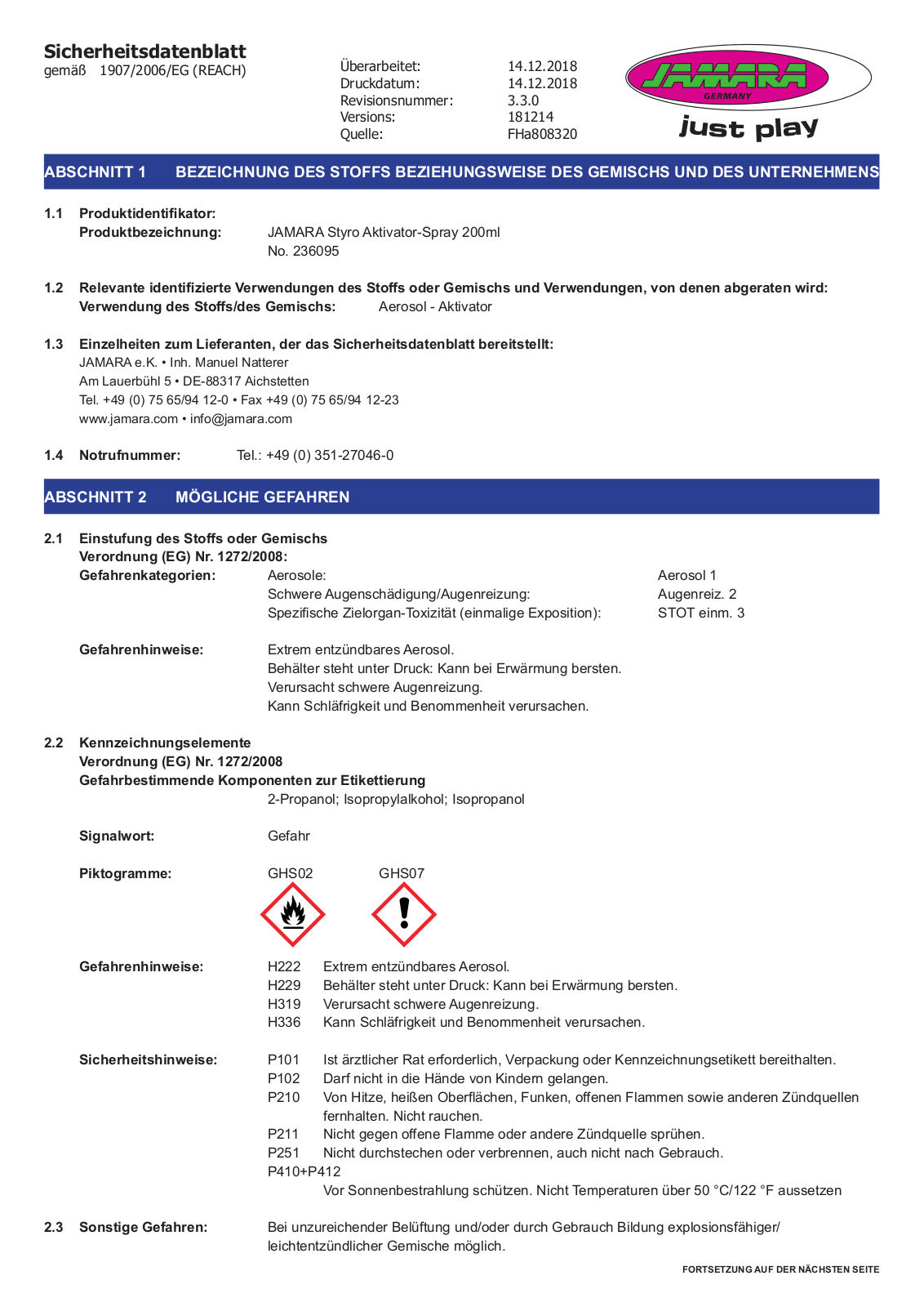 JAMARA JAMARA 236095 Datasheet - ManualMachine.com