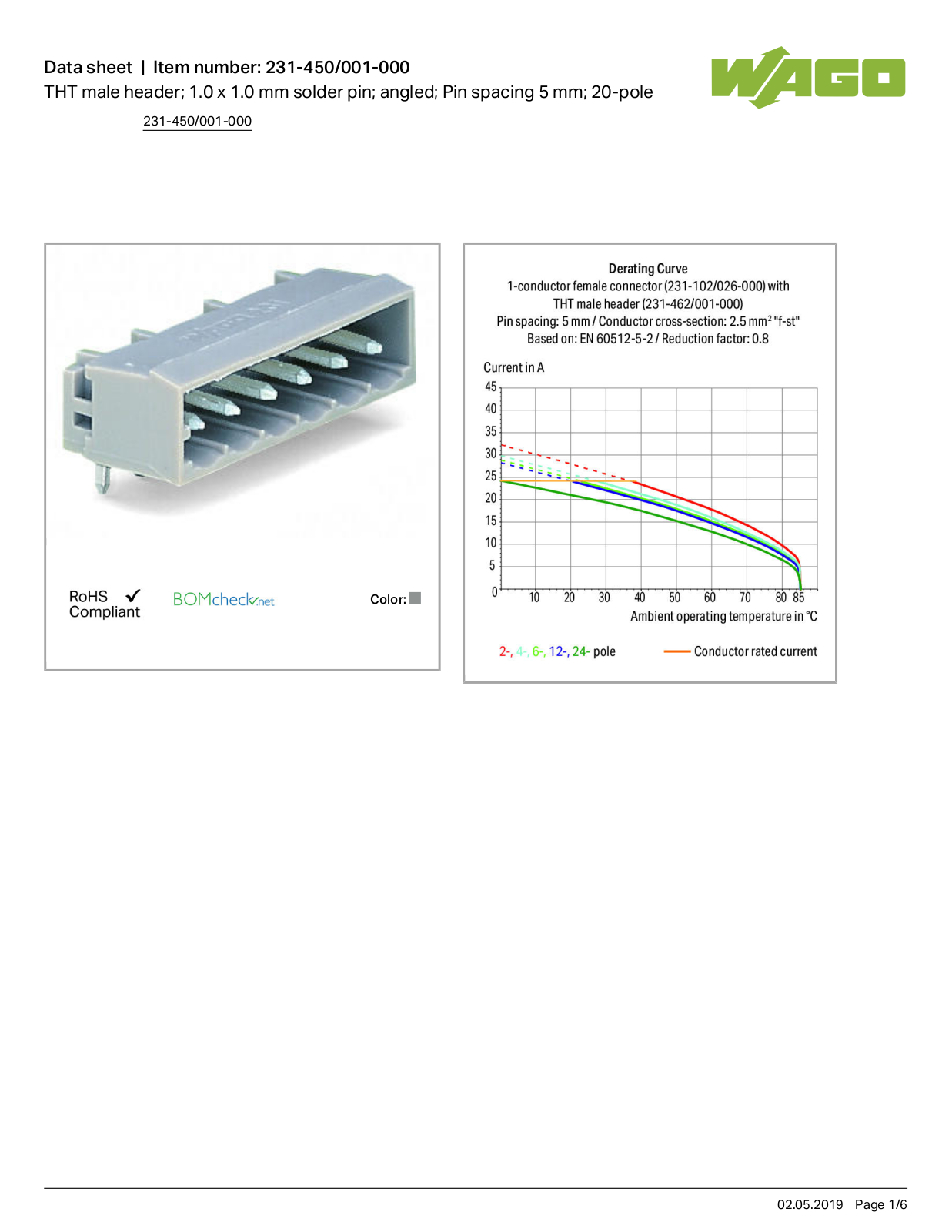 Wago 231-450/001-000 Data Sheet - ManualMachine.com