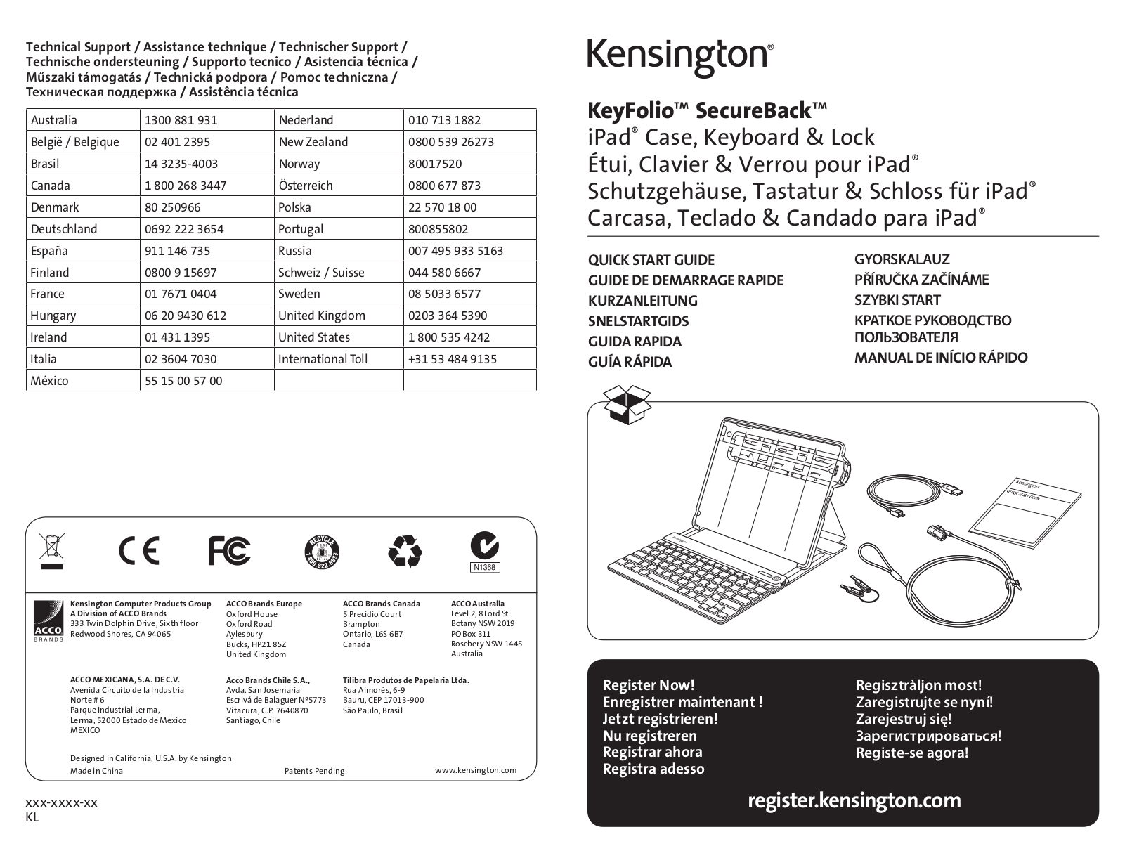 Kensington M01180 User Manual