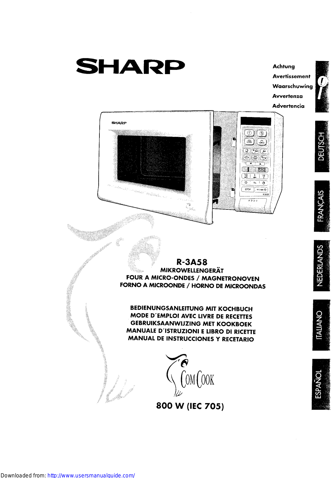 SHARP R-3A58 User Manual