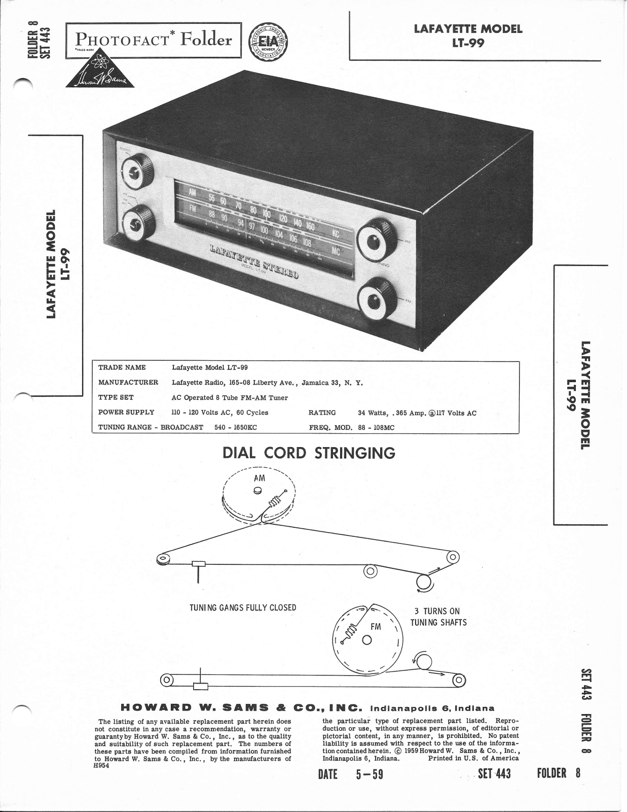 Lafayette LT-99 Service Manual