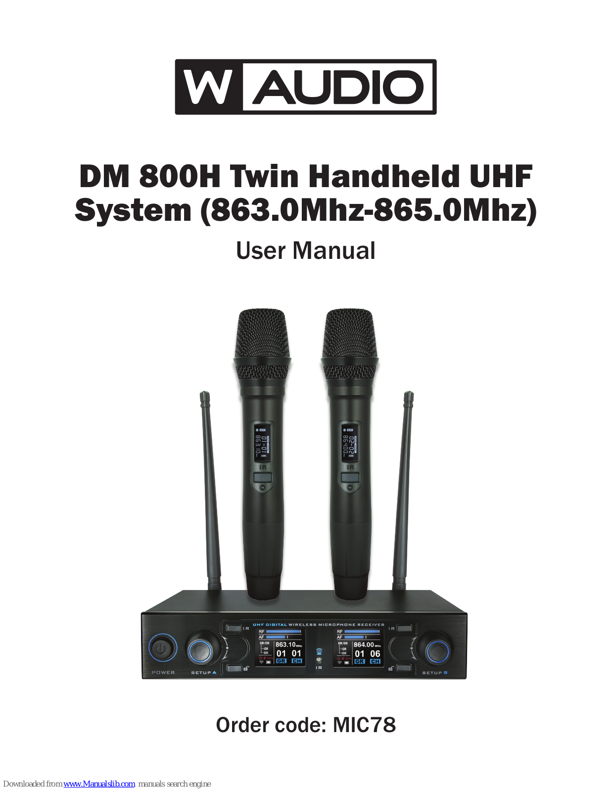 W Audio DM 800H User Manual