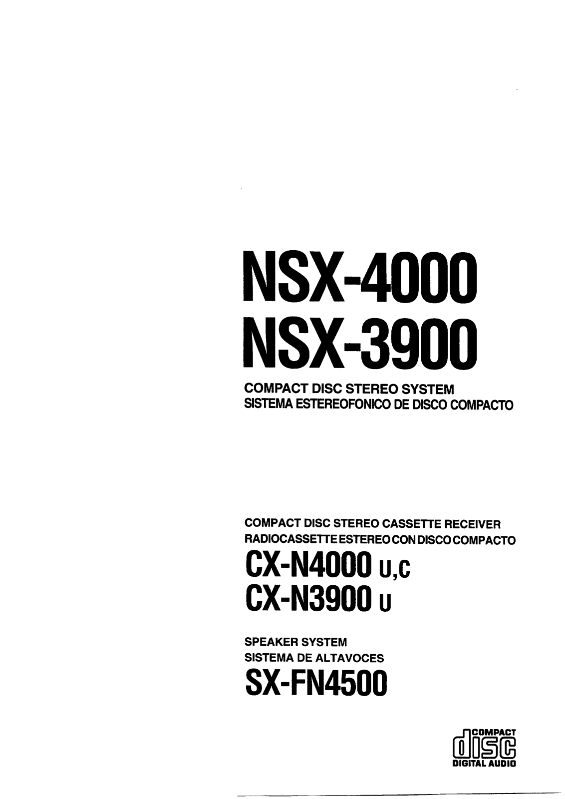 Aiwa NSX-4000, NSX-3900 User Manual