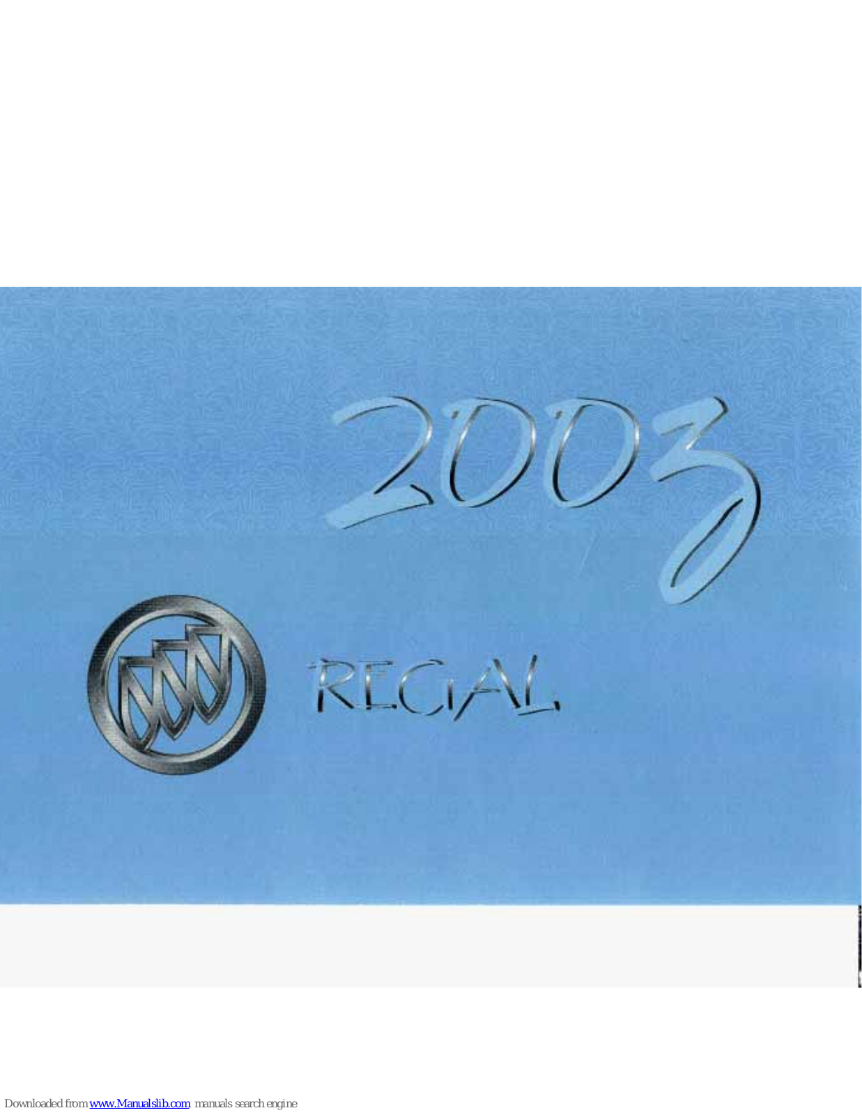 Buick 2003 Regal Owner's Manual