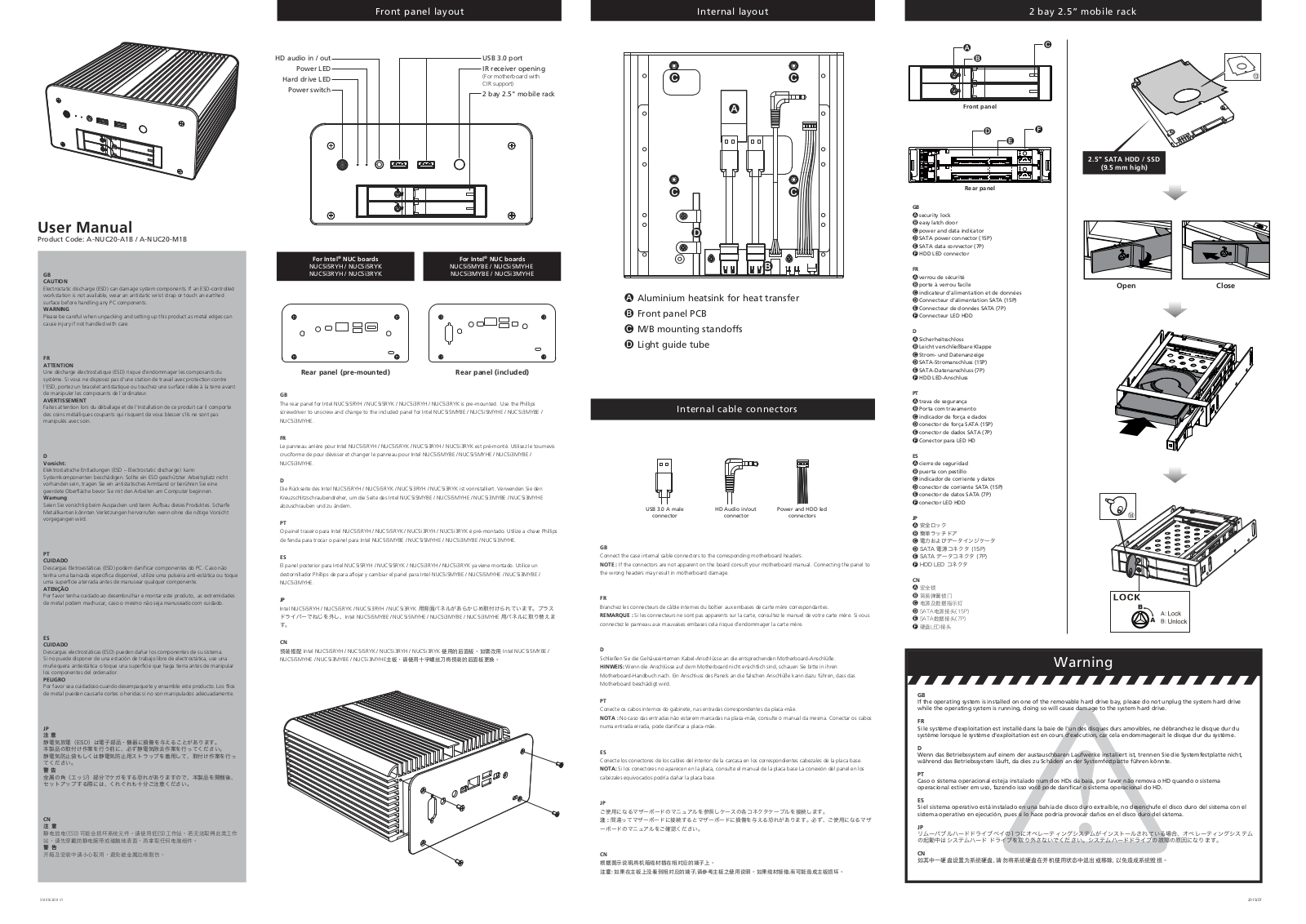 Akasa A-NUC29-M1B operation manual