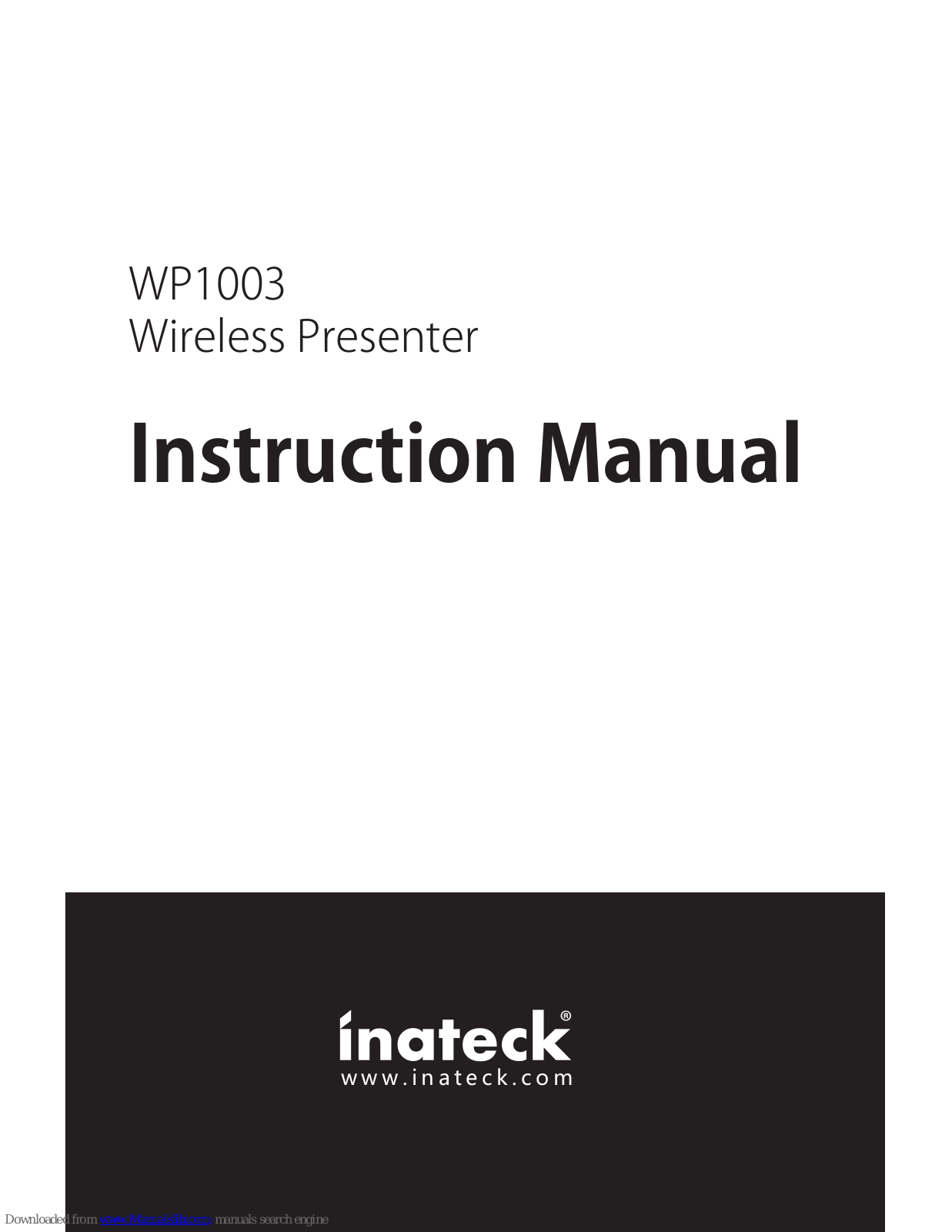 Inateck WP1003 Instruction Manual