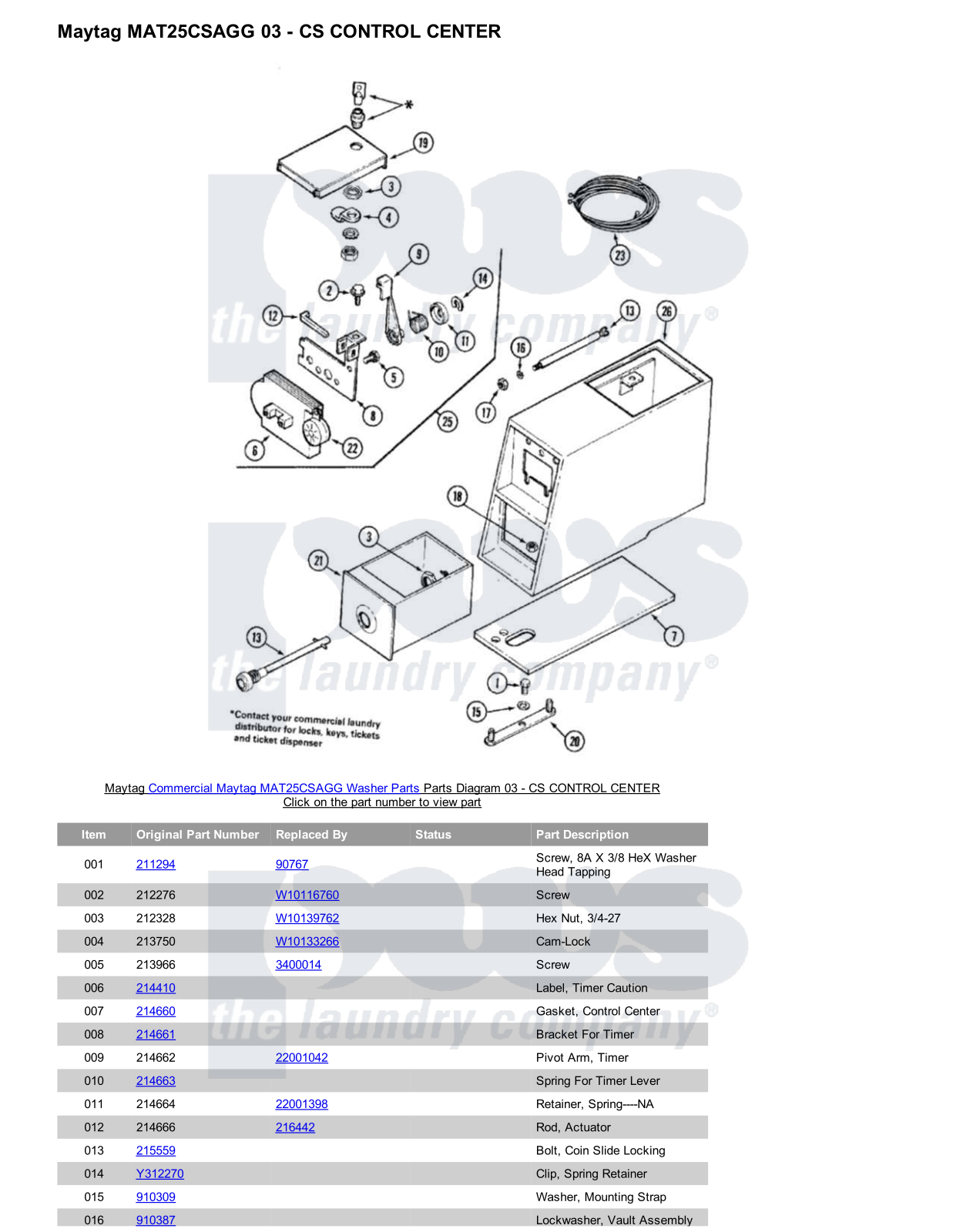 Maytag MAT25CSAGG Parts Diagram