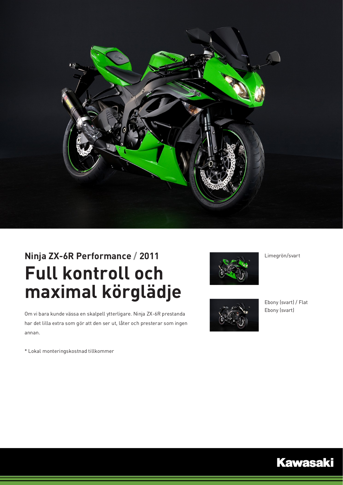 Kawasaki NINJA ZX-6R PERFORMANCE Brochure