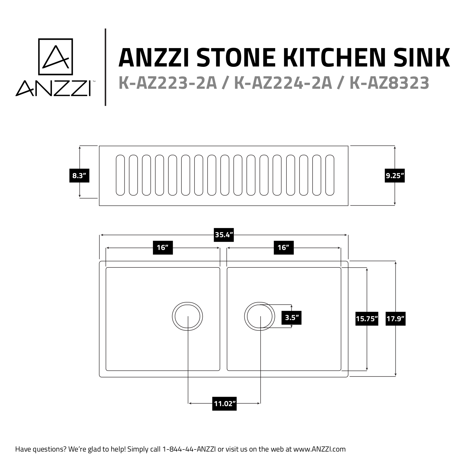 ANZZI BCYN1249 Dimensions - ManualMachine.com