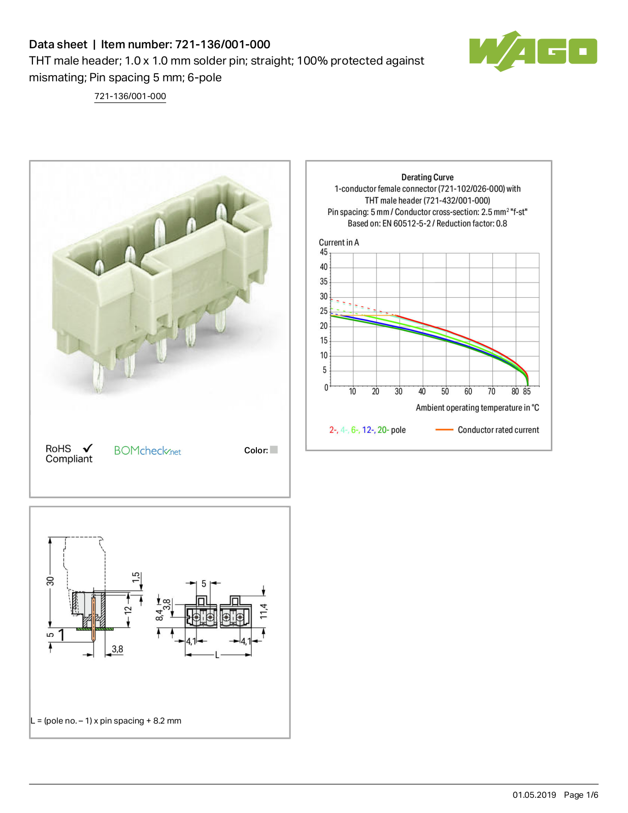 Wago 721-136/001-000 Data Sheet