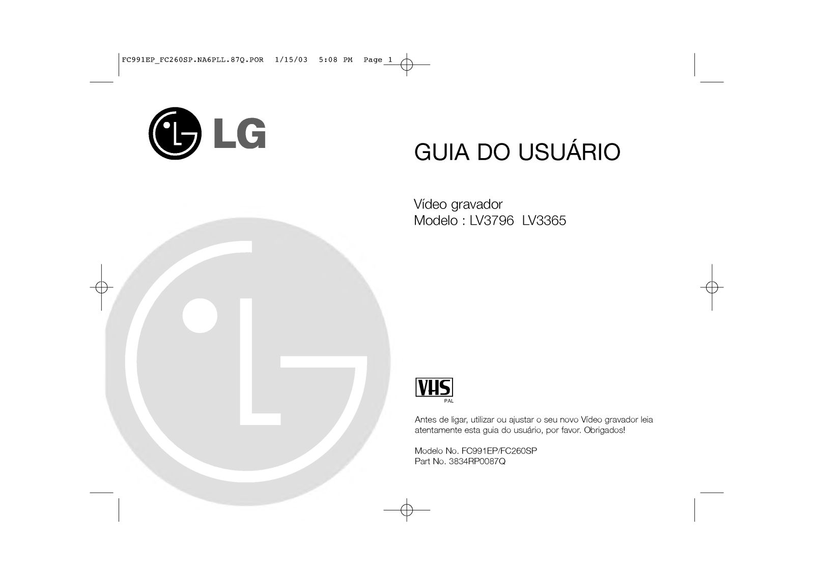 Lg LV3365, LV3796 user Manual
