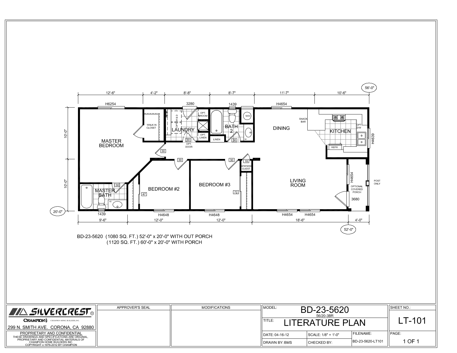 Silvercrest BD-23 Floor Plan