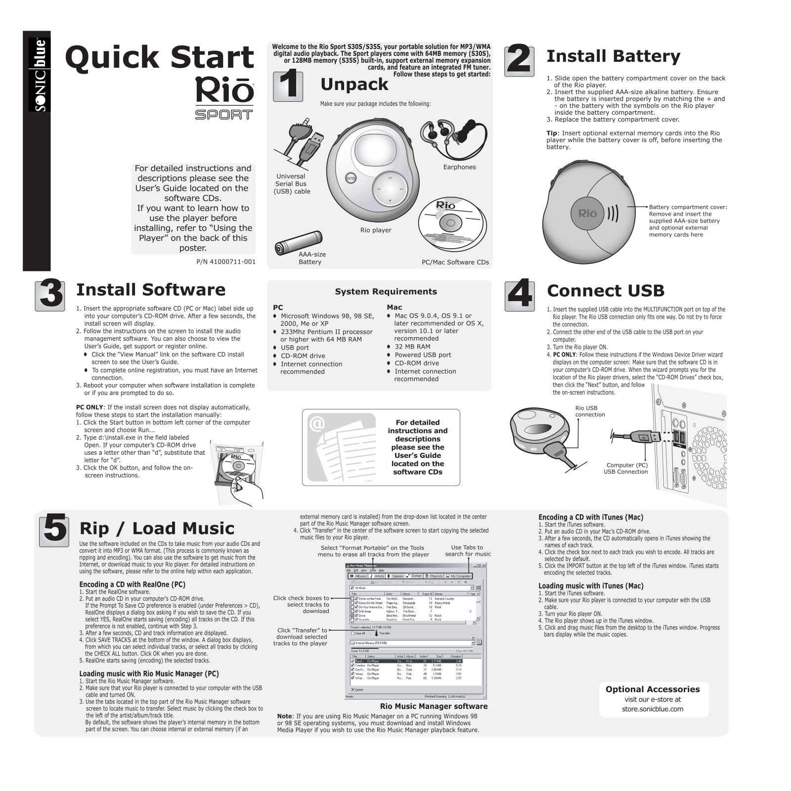 Sonic Blue S30S, S35S User Manual