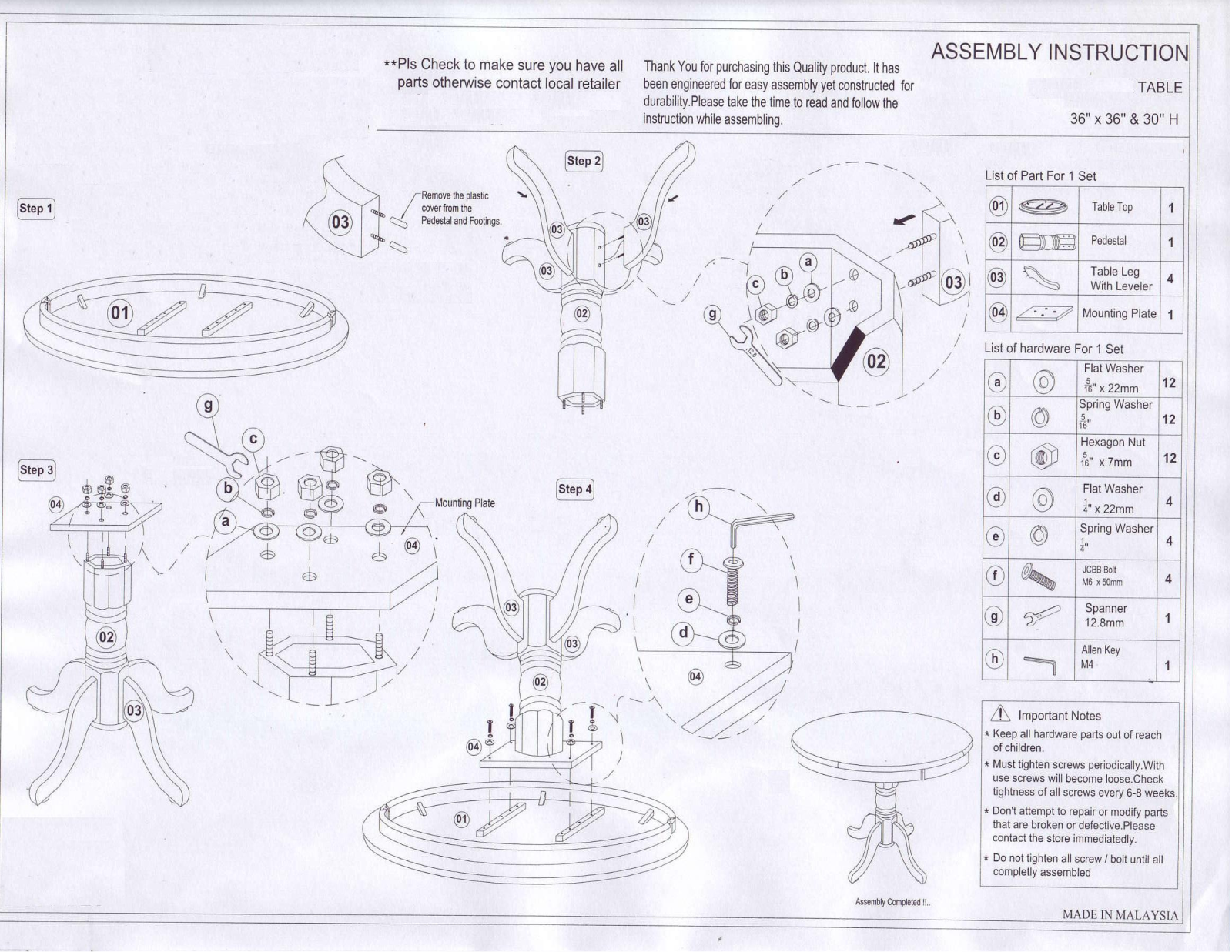 Foundstone LOON7839 Assembly Instruction - ManualMachine.com