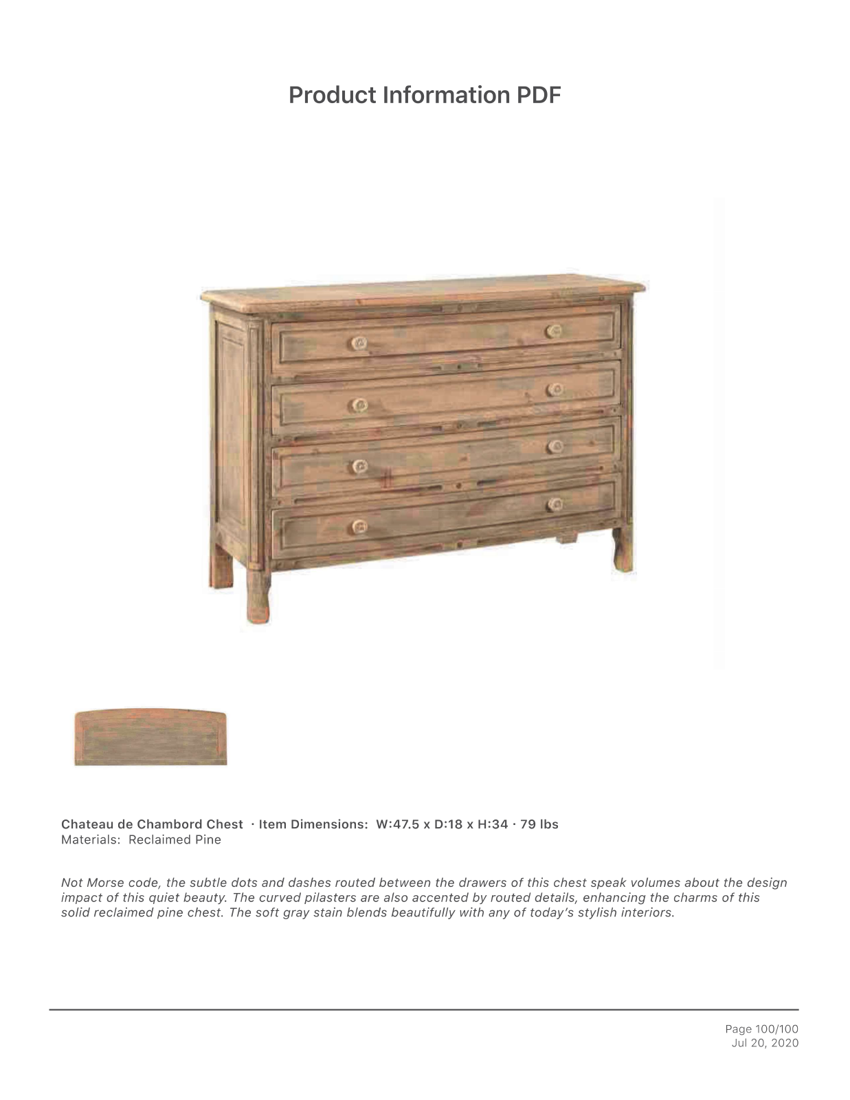 Furniture Classics FCD3078 Specifications - ManualMachine.com